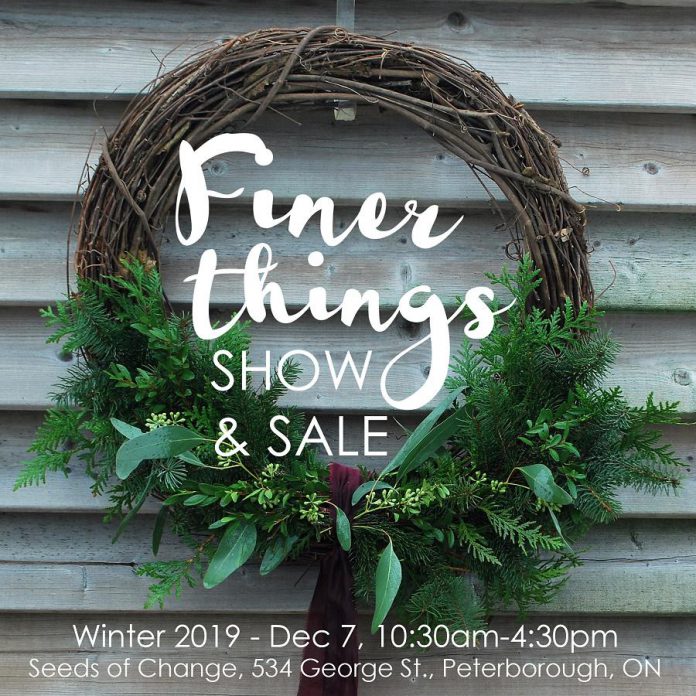 The 5th annual holiday Finer Things Show and Sale takes place from 10:30 a.m. to 4:30 p.m.  on Saturday, December 7th at Seeds of Change at Emmanuel United Church in downtown Peterborough. (Photo courtesy of Finer Things Show and Sale)