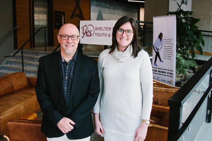 John Hoffman, co-founder and director of In From the Cold, with Meagan Hennekam, executive director of the YES Shelter for Youth and Families. Over the past 20 years, the In From the Cold concert has raised over $130,000 in support of YES. (Supplied photo)