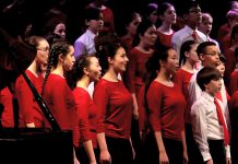 One of the finest treble choirs in the world, the 68-voice Toronto Children's Chorus will join the Peterborough Symphony Orchestra for "Christmas Fantasia" at Showplace Performance Centre in downtown Peterborough on December 7, 2019. The choir and baritone Bradley Christensen will perform Ralph Vaughan Williams' "Fantasia on Christmas Carols". (Photo courtesy of Toronto Children's Chorus)