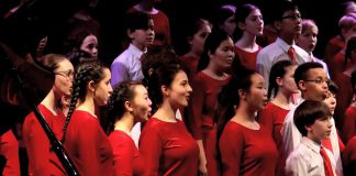 One of the finest treble choirs in the world, the 68-voice Toronto Children's Chorus will join the Peterborough Symphony Orchestra for "Christmas Fantasia" at Showplace Performance Centre in downtown Peterborough on December 7, 2019. The choir and baritone Bradley Christensen will perform Ralph Vaughan Williams' "Fantasia on Christmas Carols". (Photo courtesy of Toronto Children's Chorus)