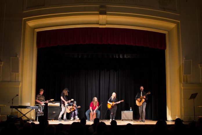 The Norwood District High School Guitar Club performing at the PCVS Auditorium in downtown Peterborough during Storm the Stage in 2015.   (Photo courtesy of Enter Stage Right)