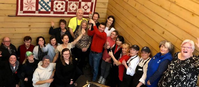 Staff at Elmhirst's Resort in Keene celebrate the 2019 Tourism Employer of the Year from the Tourism Industry Association of Ontario. (Photo: Elmhirst's Resort / Facebook)