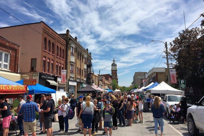 The Peterborough Downtown Farmers' Market, which runs every Wednesday during the summer on Charlotte Street in downtown Peterborough, has announced it will be joining  the Peterborough Regional Farmers' Network, which launched a second downtown farmers' market running on Saturdays during the summer. (Photo: Peterborough Downtown Farmers' Market / Facebook)