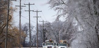 Hydro One crews on site after an ice storm. (Photo: Hydro One / Facebook)
