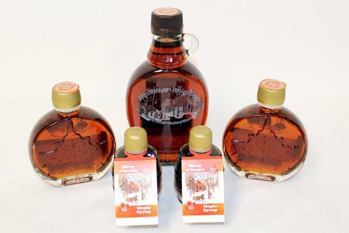 Ontario maple syrup from Golden Treasures.  (Photo courtesy of GreenUP)