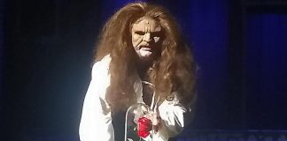 Aiden Playford in costume as The Beast in Thomas A. Stewart Secondary School's production of "Beauty and The Beast - The Broadway Musical", which runs for four public performances at the high school's auditorium in Peterborough from December 5 to 7, 2019. (Photo: Sam Tweedle / kawarthaNOW.com)