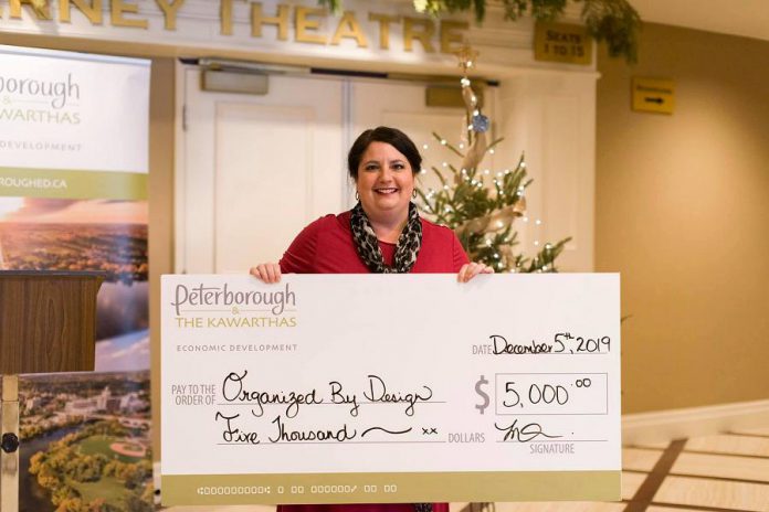 Nicole Cooke of Organized by Design was one of six businesses in Peterborough & the Kawarthas that were the latest Starter Company Plus recipients. Each received a $5,000 grant to support growth in their business. Applications for the next intake of the program are open until January 20th.  (Photo: Alyssa Cymbalista/ PKED)