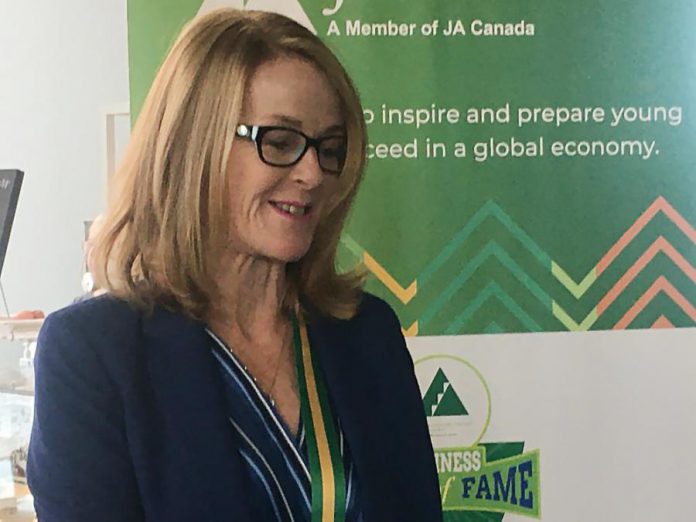  Monika Carmichael, general manager/dealer principal of Trent Valley Honda and a 2018 Business Hall of Fame inductee, was formally introduced on January 22, 2020 as the new Chancellor of Junior Achievement - Peterborough, Lakeland, Muskoka. As part of her duties she oversaw the committee process which saw 2020 Business Hall of Fame nominations reviewed and inductees determined. (Photo: Paul Rellinger / kawarthaNOW.com)