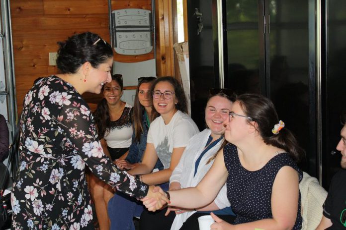 Peterborough-Kawartha MP Maryam Monsef meets with young people. The Government of Canada's 2020 Canada Summer Jobs program is now accepting applications from eligible employers until February 24, 2020. (Photo: Office of Maryam Monsef / Facebook)