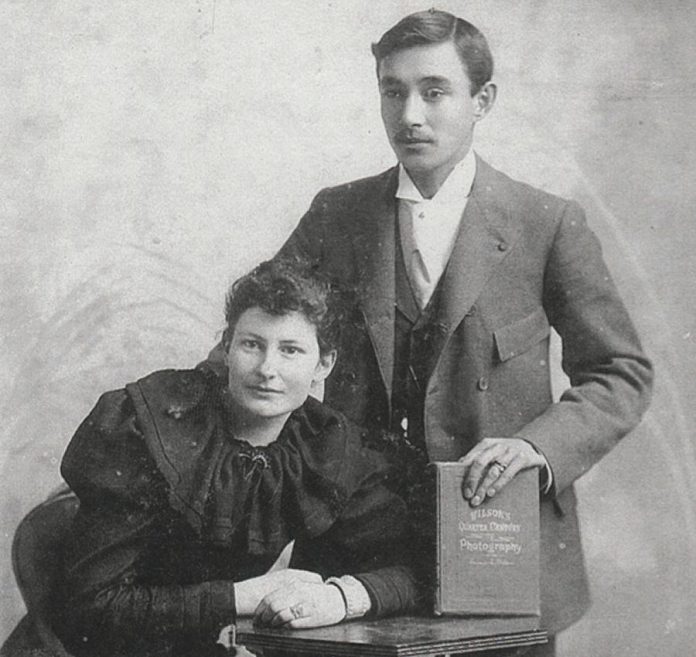 Esca Brooke-Daykin with his wife Edith Daykin. Dave Carley's play "Canadian Rajah", which imagines a conversation between Esca and the stepmother who prevented him from inheriting the title of Rajah of Sarawak, is based in part on an actual meeting between Edith and Margaret Brooke in England.  (Photo courtesy of the Brooke-Daykin family)