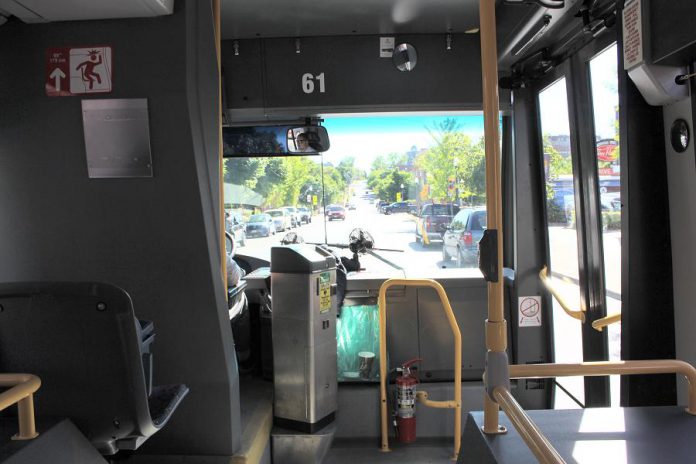 The environmental benefits of pubic transit include reduced air pollution and traffic congestion from fewer vehicles on the road.  (Photo courtesy of GreenUP)