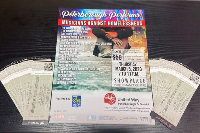 'Peterborough Performs: Musicians Against Homelessness', taking place on March 5, 2020 at Showplace Performance Centre, features 16 musical acts raising funds for United Way Peterborough & District. The event will be emceed by Megan Murphy and Jordan Mercier, with all proceeds going exclusively toward homelessness and shelter-related initiatives undertaken by United Way-supported agencies. (Photo: United Way Peterborough & District)