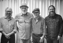 Dave Mowat and the Curbside Shuffle (Al Black on drums, Dave Mowat on harp, Terry Wilkins on bass, Clayton Yates on guitar) bring their Chicago, Delta, and country blues to the Keene Centre for the Arts on Saturday, February 8th. The band will also be hosting the PMBA Deluxe Blues Jam at Dr. J's in Peterborough the following week on Saturday afternoon. (Photo: Dave Mowat and the Curbside Shuffle / Facebook)