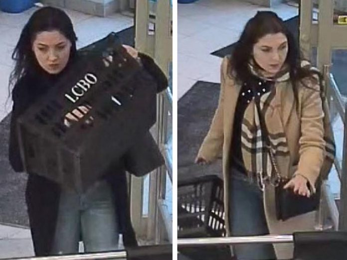 Two surveillance photographs from a bulletin on the Peterborough Police Service's "persons of interest" web page. These photographs are related to occurrence RM20000128 (theft) from January 8, 2020. (Photos: Peterborough Police Service)