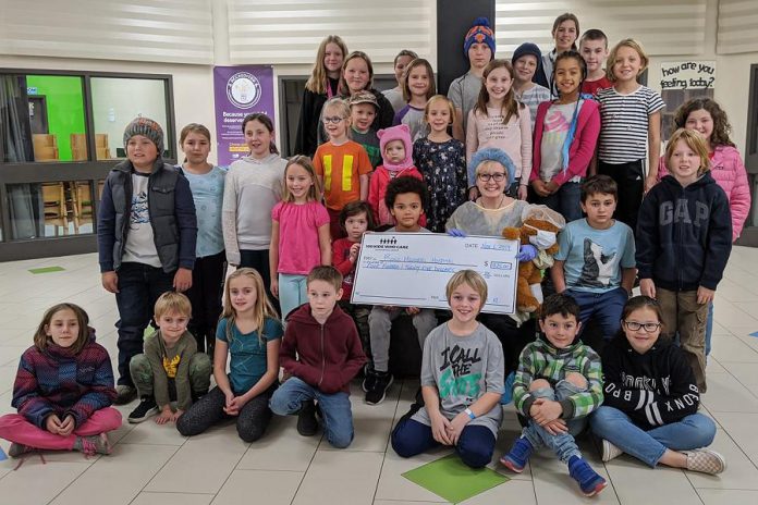 The collective philanthropy group for children, 100 Kids Who Care Kawartha Lakes, was launched in February 2018. In November 2019, the group raised $425 for Ross Memorial Hospital in Lindsay. (Photo: 100 Kids Who Care Kawartha Lakes / Facebook)