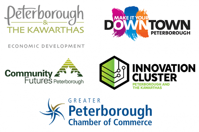 "TeamPTBO" is Peterborough & the Kawarthas Economic Development, the Peterborough Downtown Business Improvement Area, Community Futures Peterborough, the Innovation Cluster Peterborough and the Kawarthas, and  the Greater Peterborough Chamber of Commerce.