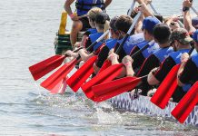 For the first time in its 20-year history, Peterborough's Dragon Boat Festival has been cancelled. Uncertainty and concerns about the COVID-19 pandemic led to the cancellation of the 20th anniversary event, which has raised more than $3.6 million over the past 19 years for breast cancer screening, diagnosis, and treatment at Peterborough Regional Health Centre. The event was scheduled for June 13, 2020 at Del Crary Park in downtown Peterborough. (Photo: Linda McIlwain / kawarthaNOW.com)