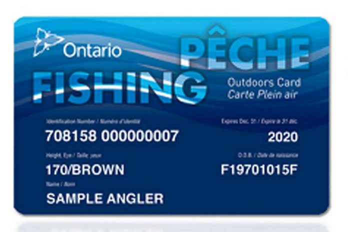 Unless you are a veteran or an active Canadian Armed Forces member, you need an Outdoors Card and a fishing licence to fish in Ontario. If you plan to fish for a single day only, you do not need an Outdoors Card but you will need a one-day sport fishing licence. (Photo: Government of Ontario)