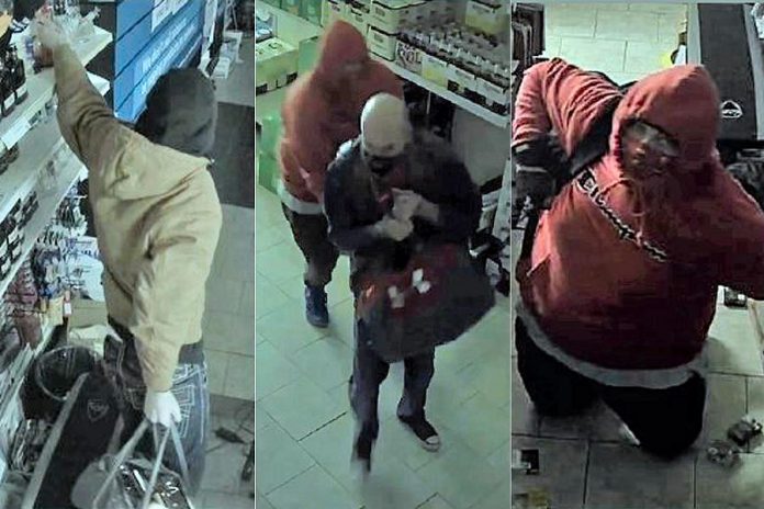 Police are looking for these three men in connection with a March 12, 2020 break, enter and theft at a convenience store on Pigeon Creek Road in Janetville in Kawartha Lakes. (Photos supplied by Kawartha Lakes OPP)