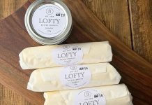 Owned and operated by wife-and-husband team Marie and Chad Miller, Lofty Butter Company makes small batch cultured butter in Trent Hills. (Photo: Lofty Butter Company)