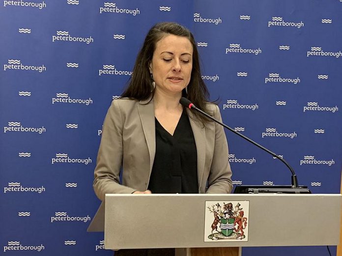 Peterborough Mayor Diane Therrien declares a state of emergency for the City of Peterborough due to the COVID-19 pandemic at a media teleconference on March 23, 2020. (Photo: City of Peterborough)