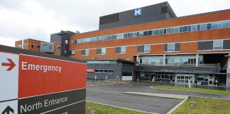 Signs point to the main entrances at Peterborough Regional Health Centre, including the Emergency Department. (Photo: PRHC)