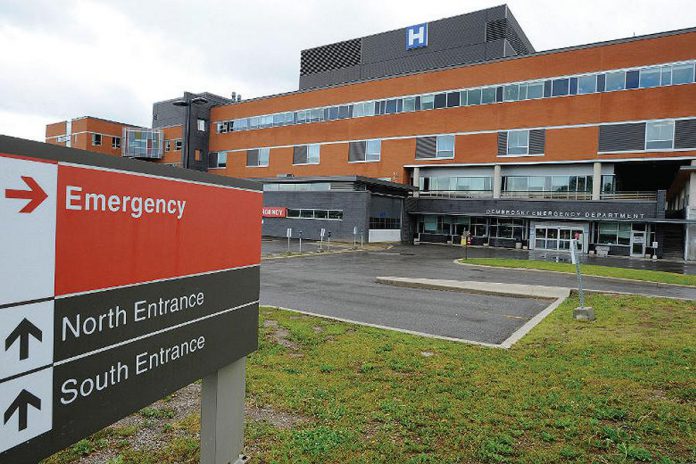 Signs point to the main entrances at Peterborough Regional Health Centre, including the Emergency Department. (Photo: PRHC)