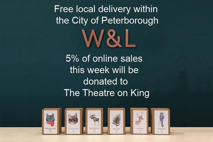 "The COVID special: Free local delivery + 5% of online sales this week go to The Theatre on King"