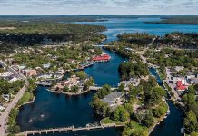 The town of Bobcaygeon in the City of Kawartha Lakes has been devastated by the deaths of 14 residents so far at Pinecrest Nursing Home due to COVID-19. Local tribute band The Tragically Hits has organized a porch sing-along of The Tragically Hip's song "Bobcaygeon" on April 5, 2020 in a show of solidarity. (Photo: Kawarthas Northumberland / RT08)