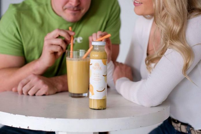 "Beach Vibes" is one of three flavours of Chimp Treats' new Fruitful Smoothies product,  a new sustainably packaged and shelf-stable smoothie sold exclusively online and delivered directly to the consumer. (Photo: Chimp Treats)