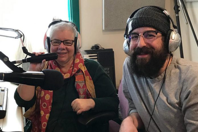 Electric City Culture Council (EC3) is a not-for-profit organization that champions the local arts, culture, and heritage community. Pictured is EC3 executive director Su Ditta, host of the Electric City Culturecast, interviewing spoken word artist Justin Millon in April 2019. Among other things, EC3 is advocating for rent relief for arts organizations renting municipal facilities, and the full reinstatement of the municipal property tax rebate for charitable organizations.  (Photo: EC3)