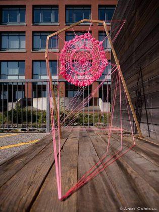 Artist Carolyn Code currently has a show at Atelier Ludmils Gallery. "It's not the best time to be having a solo exhibition." Pictured is her work "Tangle", exhibited at Artsweek 2018. (Photo: Andy Carroll)