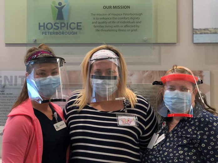 Staff members of Hospice Peterborough wearing personal protective equipment. Since the beginning of March, the facility has followed an outbreak management plan by implementing and following strict pandemic protocols, precautions, and procedures. Only essential staff and visitors have been allowed to enter the London Street facility, all staff members and visitors have been provided with personal protective equipment, and deep cleaning and disinfecting has been taking place. (Photo: Hospice Peterborough / Facebook)