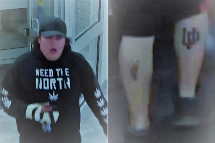 Kawartha Lakes OPP are seeking this suspect in the robbery of a Janetville convenience store on March 12, 2020. Two Peterborough men and one Oshawa teenager have already been arrested and charged. (OPP supplied photos)