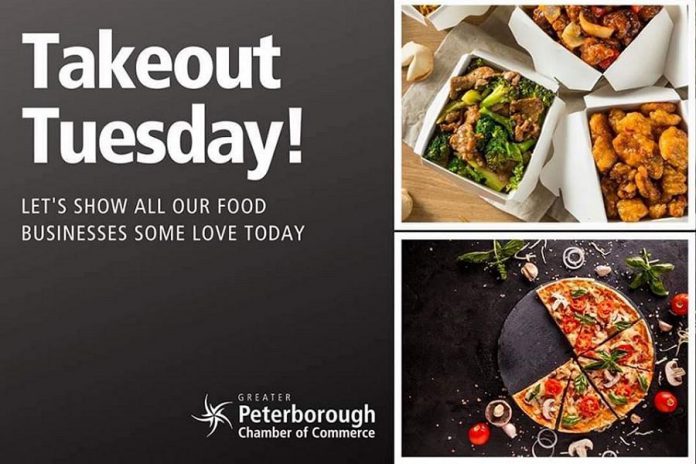 The Peterborough Chamber of Commerce has spearheaded a new Takeout Tuesday campaign. Making a plan to order takeout or delivery regularly helps small businesses thrive. (Graphic: Peterborough Chamber)