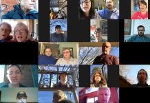 Members of the Peterborough Singers perform a virtual arrangement of The Tragically Hip's "Bobcaygeon" on April 5, 2020 in in solidarity with Pinecrest Nursing Home in Bobcaygeon, where 23 residents have died from COVID-19. (Screenshot)