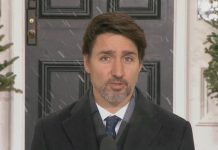 Prime Minister Justin Trudeau addressing Canadians on April 8, 2020 about the projections of between 11,000 to 22,000 deaths in Canada from the COVID-19 pandemic by summer 2020. (Photo: CPAC)