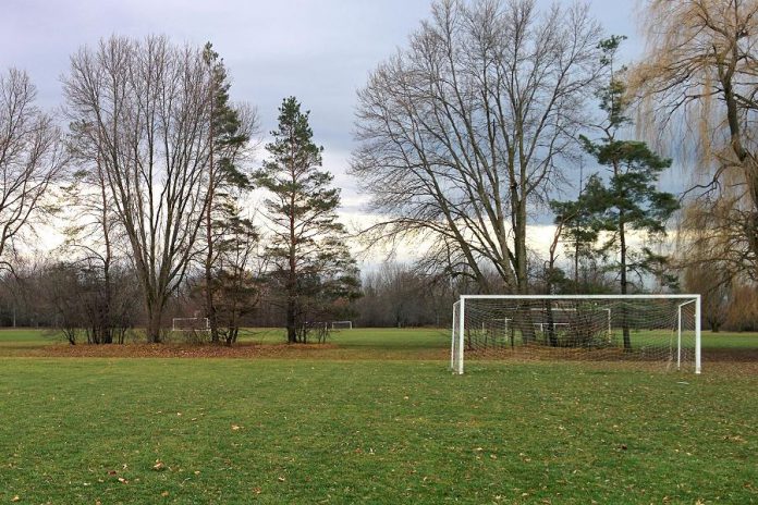 Effective May 19, 2020, the Ontario government is allowing some outdoor recreational amenities to open, such as these soccer fields at Beavermead Park in Peterborough. (Photo: Bruce Head / kawarthaNOW)