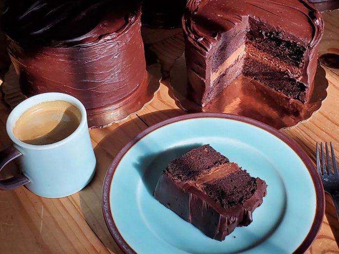 Potter and baker Bill Reddick's gluten-free chocolate cake makes the list of four decadent comfort foods to try in Peterborough now. (Photo: Bill Reddick)