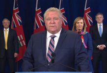 On May 6, 2020, Ontario Premier Doug Ford announced that garden centres, nurseries, hardware stores, and safety supply stores in the province will be allowed to reopen. (Screenshot / CPAC)