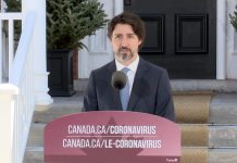 Prime Minister Justin Trudeau announcing the new Regional Relief and Recovery Fund in Ottawa on May 13, 2020. The funding is intended to support businesses impacted by COVID-19 that have been unable to access other federal government relief programs. (Screenshot / CPAC)