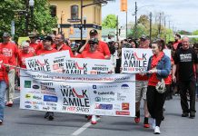 The 2019 Walk a Mile in Her Shoes event in Peterborough raised $103,028 for the YWCA Crossroads Shelter. On May 1, 2020, YWCA Peterborough Haliburton announced it is ending the event after 11 years. (Photo: YWCA Peterborough Haliburton / Facebook)