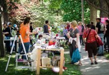 A local health unit is discouraging residents from hosting garage or yard sales during the COVID-19 pandemic. Pictured is the Great Gilmour Street Garage Sale that usually takes takes place in late May in Peterborough. (Photo: Linda McIlwain)