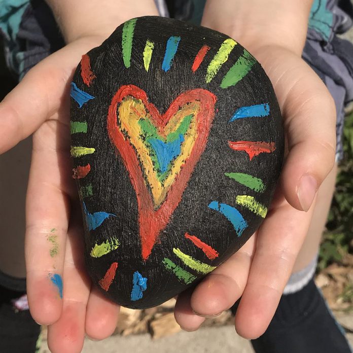 The message behind the Rainbow Rock Garden is that, no matter how you identify and who you love, you belong to the community.  (Photo: Karen O'Krafka / GreenUP)