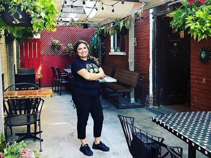 La Hacienda owner Sandra Arciniega calls her downtown Peterborough restaurant "our little corner of Mexico".  The restaurant's patio reopened effective June 12, 2020 as part of the stage two reopening of the province. (Photo courtesy of La Hacienda)