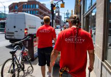 People with challenges finding employment will be helping clean downtown Peterborough beginning in June. Clients of the charity One City Peterborough will join workers with Clint's Property Maintenance to assist with cleaning the downtown during the summer months. (Photo courtesy of Peterborough DBIA)