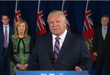 Ontario Premier Doug Ford expresses his frustration with farmers in Windsor-Essex during a media conference at Queen's Park on June 22, 2020. Despite the efforts of health officials to conduct proactive testing on farms, the number of COVID-19 cases among farm workers continues to rise, leaving Windsor-Essex the only region of Ontario that remains in stage one of Ontario's reopening. (Screenshot / CPAC)