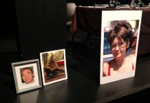 Photographs of opioid overdose victims displayed at the Peterborough Opioid Summit on July 11, 2019 at Market Hall in downtown Peterborough. In the first six months of 2020, Peterborough police had reported 17 suspected overdose deaths, along with one confirmed overdose death in January. (Photo: Paul Rellinger / kawarthaNOW.com)