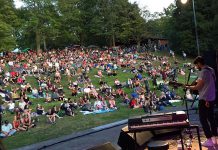 Musician Tim Baker performing at the 2019 Peterborough Folk Festival at Nicholls Oval Park in Peterborough. The 2019 festival was attended by more than 15,000 people. (Photo: Peterborough Folk Festival)