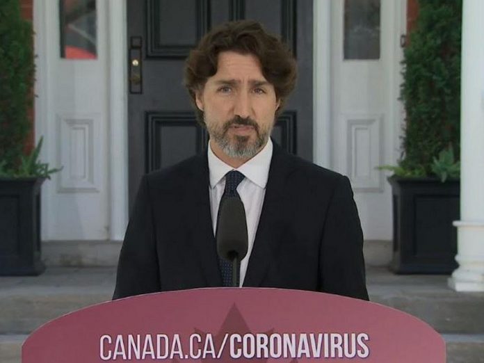 Prime Minister Justin Trudeau speaking during a media briefing in Ottawa on June 5, 2020. (Screenshot / CPAC)